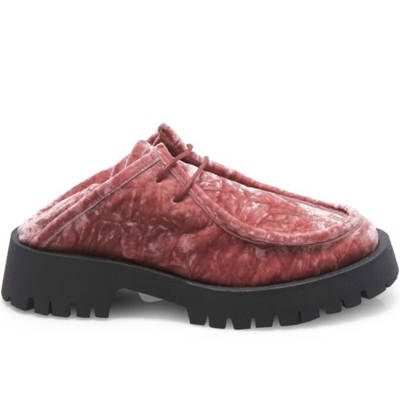 Free People Convertible Velvet Loafers Platform Creepers Oxford Boots Lug Sole - Picture 2 of 9